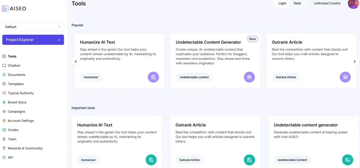 AISEO User Experience