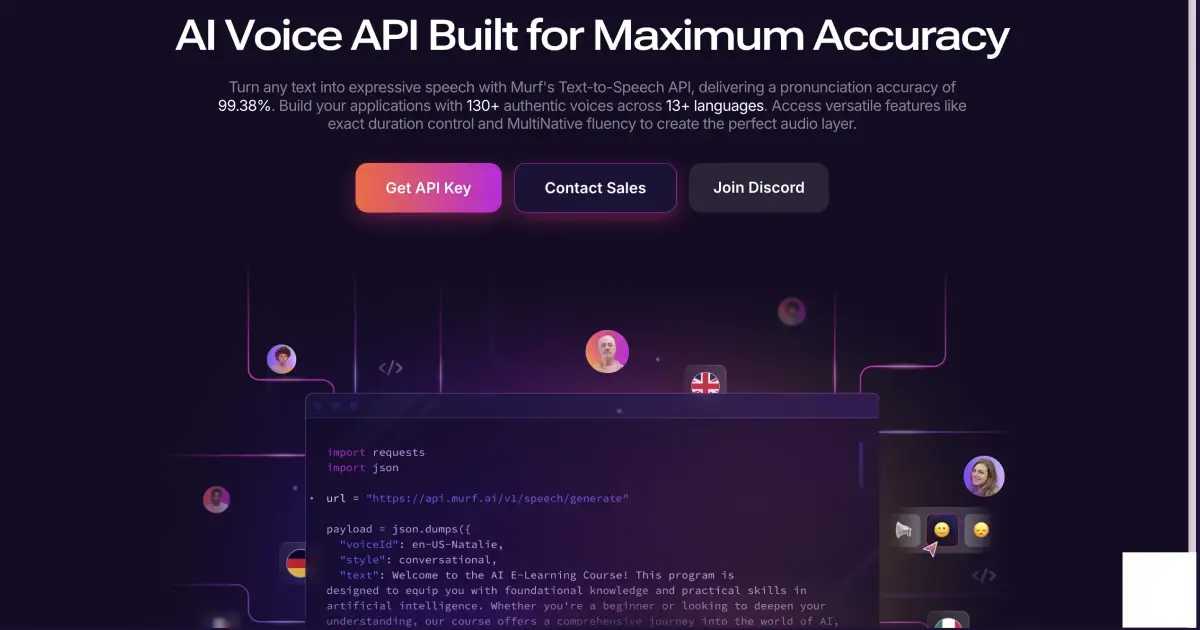 Key Features of Murf.AI
